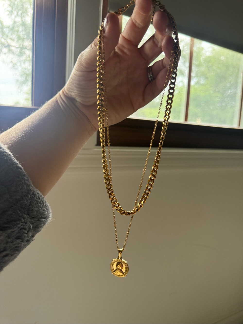 Gold Layered Coin Necklace